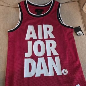 Jordan Kids Bold Red Jersey Tank